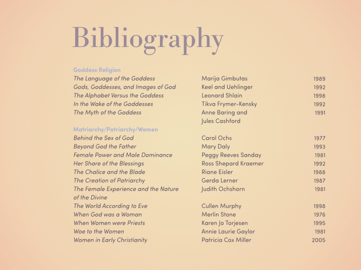 Bibliography slide