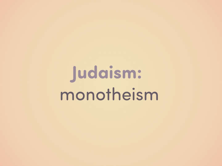 Judaism: Monotheism